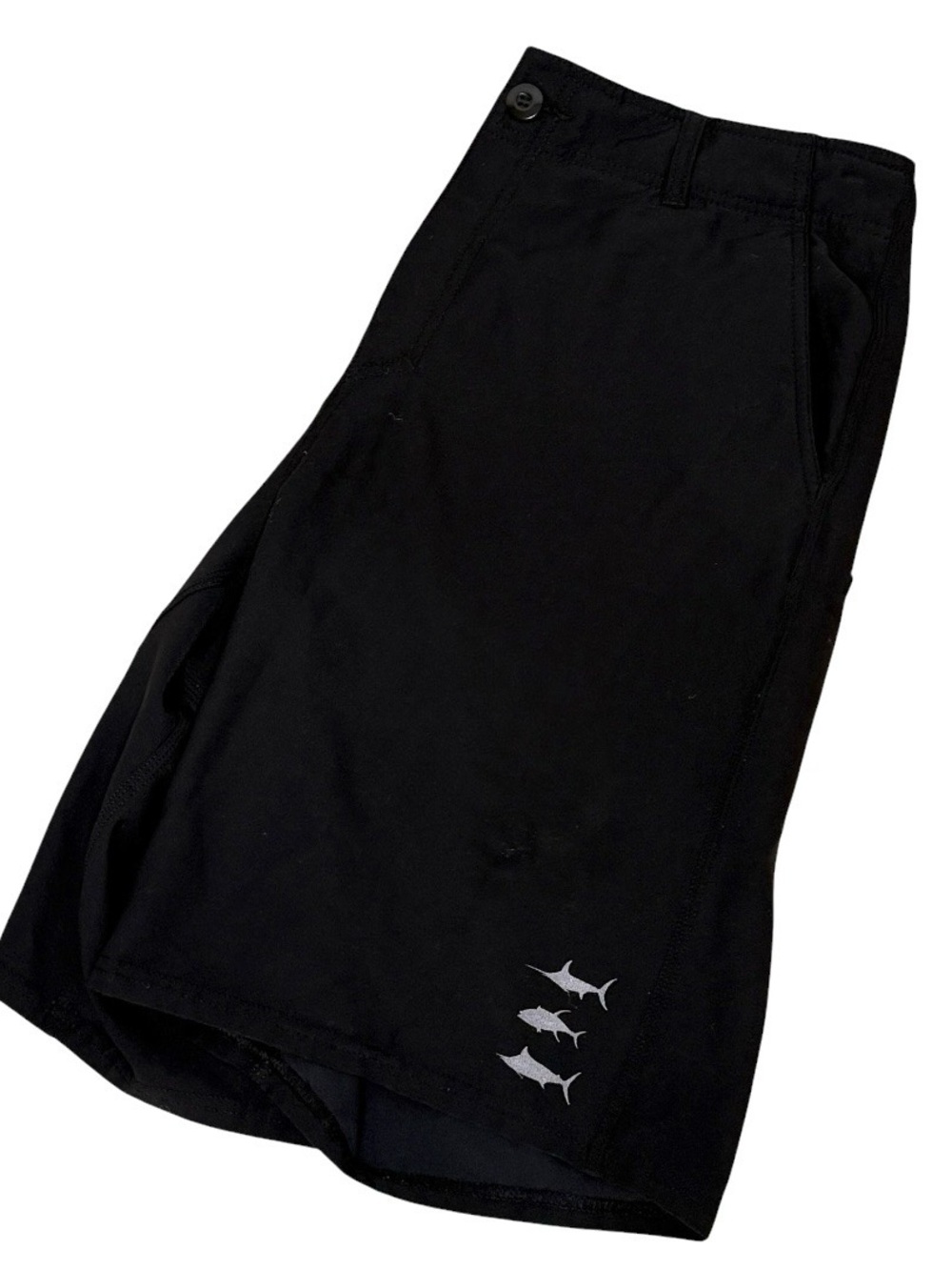 Fishworks Quattro Stretch Men's Fishing Shorts Black Size 32- 10” Inseam - Picture 3 of 9